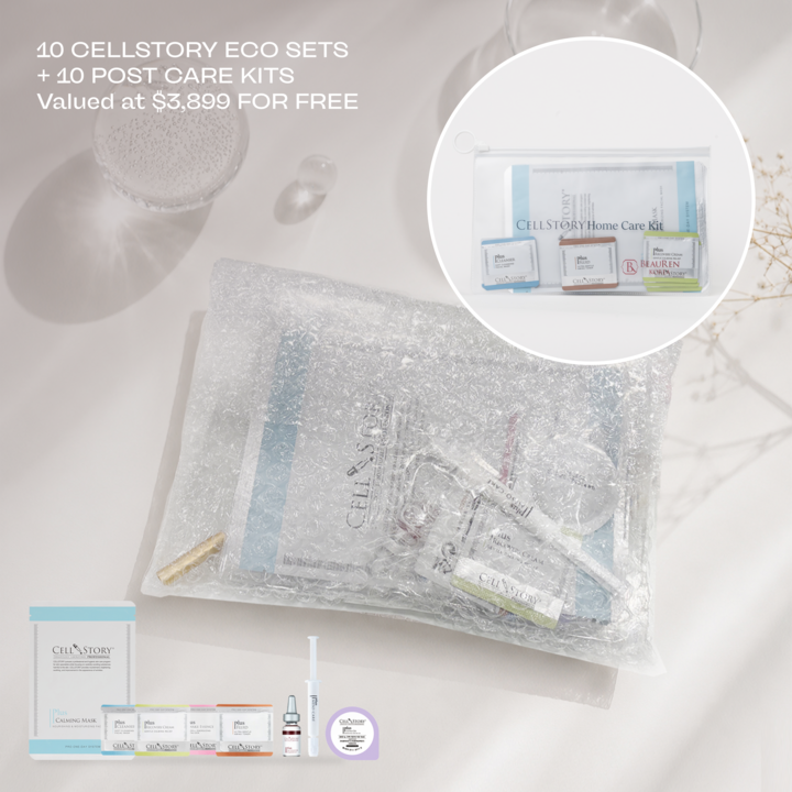 10 Cellstory® Eco Set+ 10 Post Care Kits for free