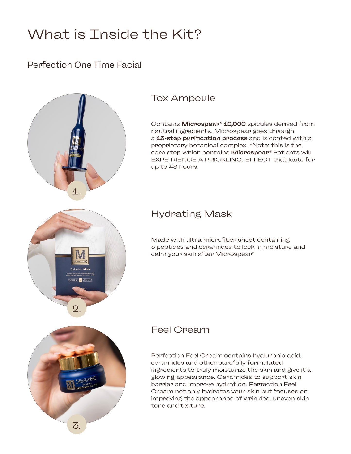 One Time Facial Brochure
