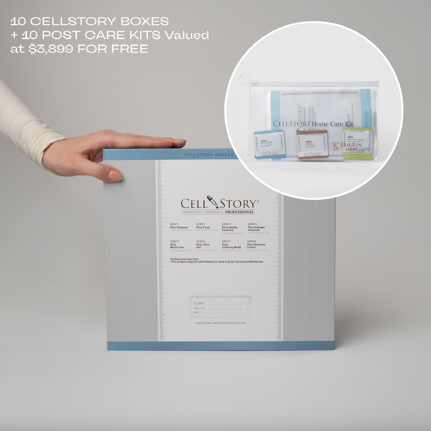 10 Cellstory® + 10 Post Care Kits for free